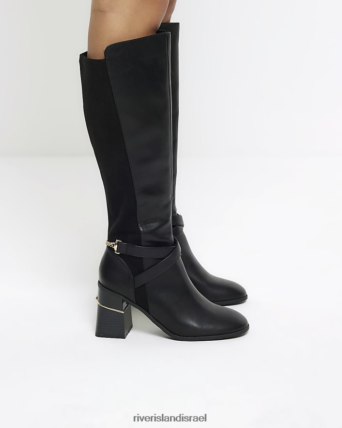 הַנעָלָה River Island מגפיים עם עקבים גבוהים שָׁחוֹר נשים BDZ4084038