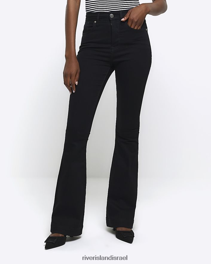 לבוש River Island ג'ינס טכנולוגי בטן שָׁחוֹר נשים BDZ4084039