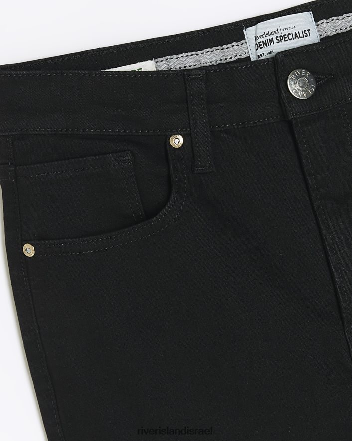 לבוש River Island ג'ינס טכנולוגי בטן שָׁחוֹר נשים BDZ4084039