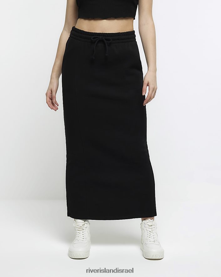 לבוש River Island חצאית מידי זיעה שָׁחוֹר נשים BDZ408403