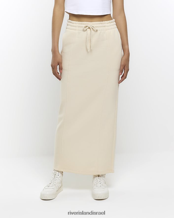 לבוש River Island חצאית מידי זיעה בז' נשים BDZ408404