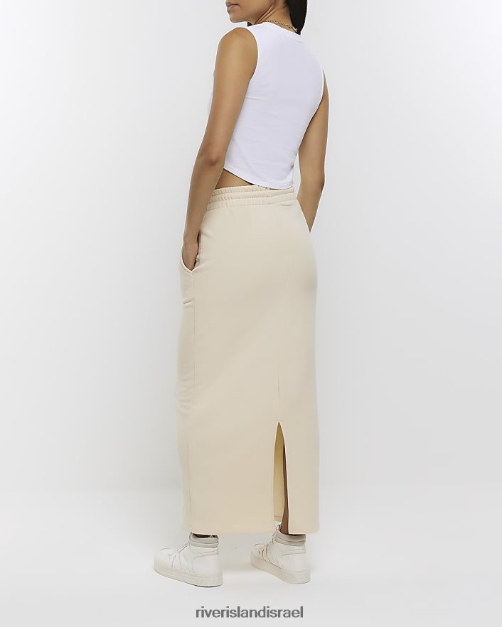 לבוש River Island חצאית מידי זיעה בז' נשים BDZ408404