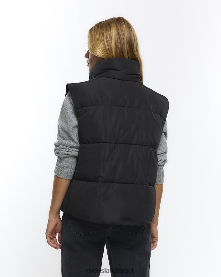 לבוש River Island ג'לט קצר מרופד שָׁחוֹר נשים BDZ4084074