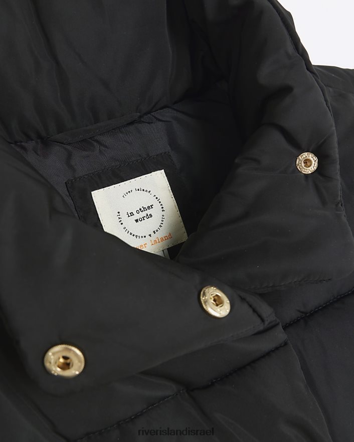 לבוש River Island ג'לט קצר מרופד שָׁחוֹר נשים BDZ4084074