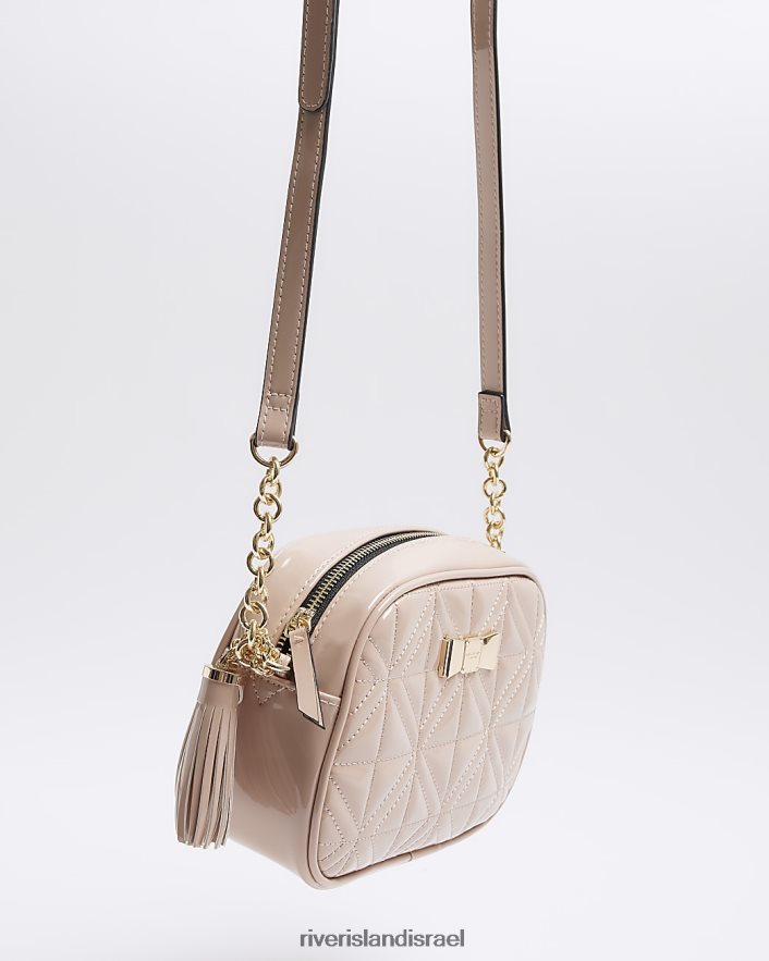 אביזרים River Island תיק קרוס גוף עם קשת מרופד וָרוֹד נשים BDZ4084077