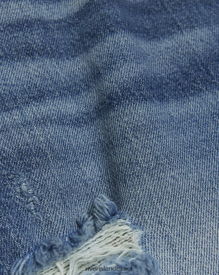 לבוש River Island ג'ינס אמא מחטב בגזרה גבוהה כְּחוֹל נשים BDZ4084084