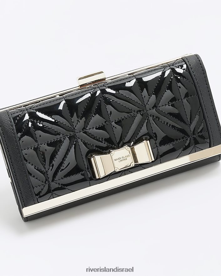 אביזרים River Island ארנק קשת מרופד שָׁחוֹר נשים BDZ4084088