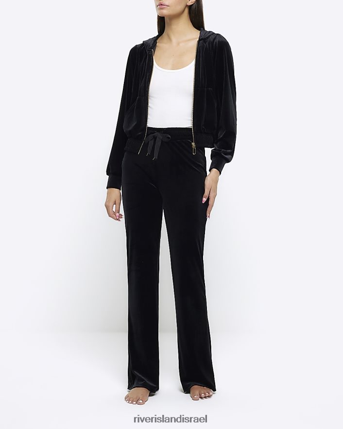 לבוש River Island נעלי ריצה מקטיפה שָׁחוֹר נשים BDZ4084093