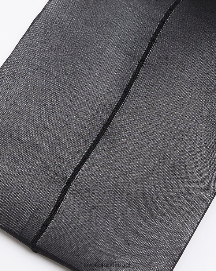 אביזרים River Island גרביונים עם פרטי תפר שָׁחוֹר נשים BDZ4084097