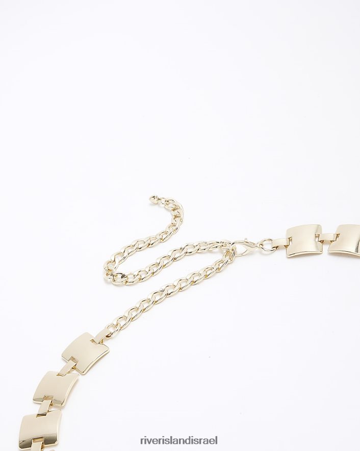 אביזרים River Island חגורת שרשרת מרובעת זהב נשים BDZ4084114