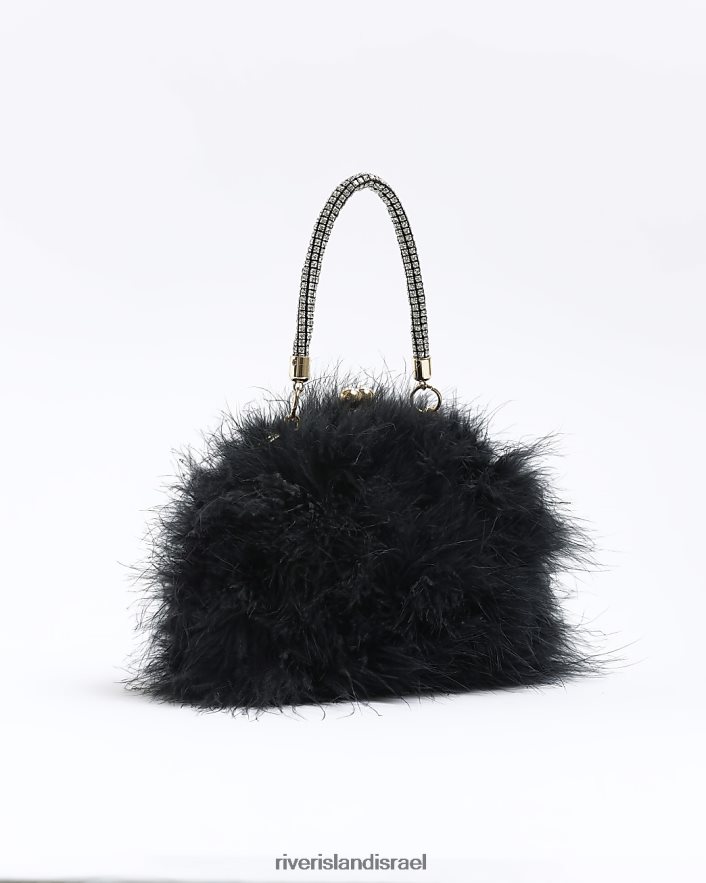 אביזרים River Island תיק חוצה נוצות שָׁחוֹר נשים BDZ4084118