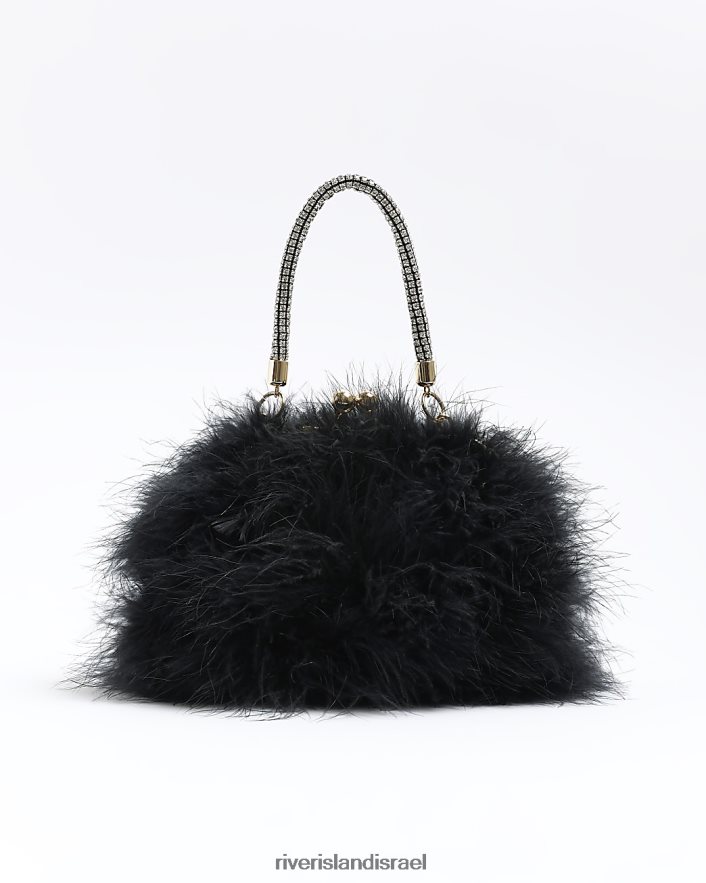 אביזרים River Island תיק חוצה נוצות שָׁחוֹר נשים BDZ4084118
