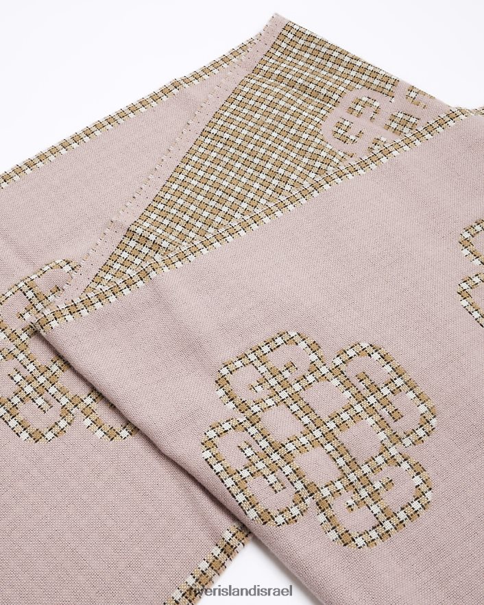 אביזרים River Island צעיף צ'ק סרוג וָרוֹד נשים BDZ4084121