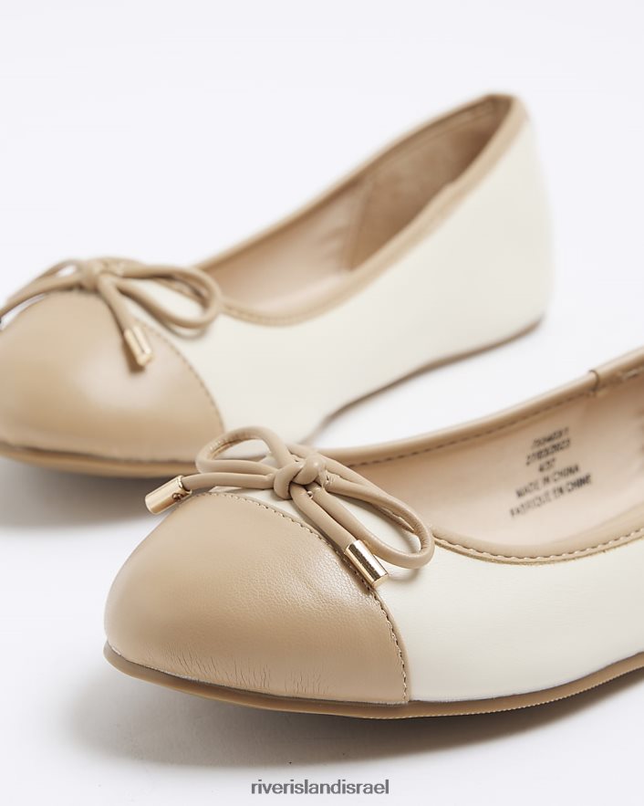 הַנעָלָה River Island נעלי בלט קשת בהתאמה רחבה בז' נשים BDZ4084139