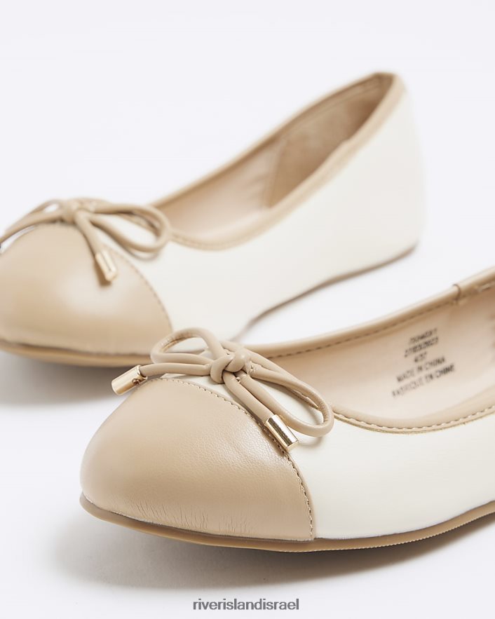הַנעָלָה River Island נעלי בלט קשת בהתאמה רחבה בז' נשים BDZ4084139