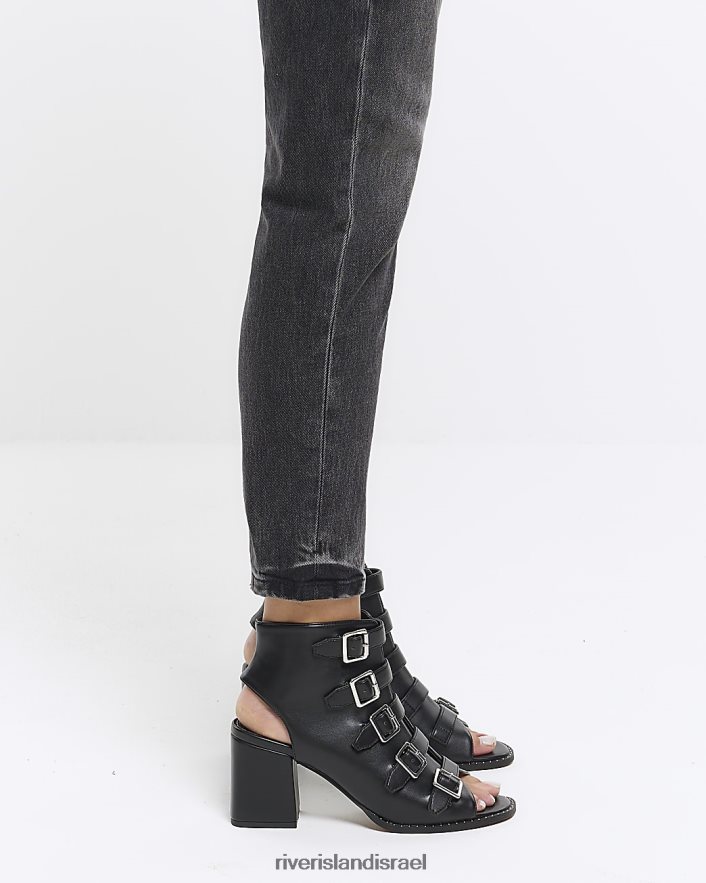 הַנעָלָה River Island נעלי עקב אבזם שָׁחוֹר נשים BDZ4084155