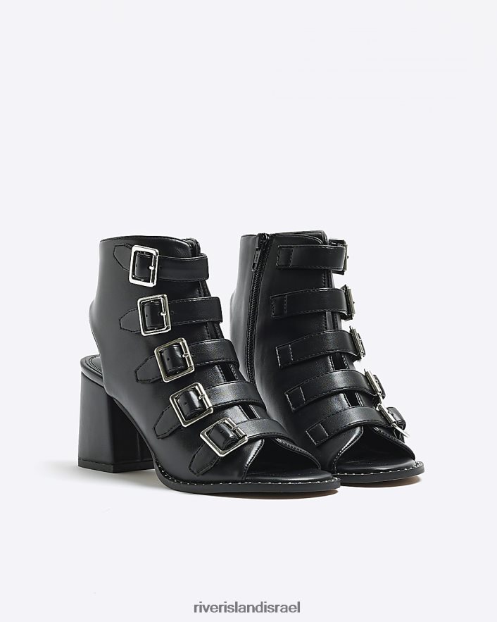 הַנעָלָה River Island נעלי עקב אבזם שָׁחוֹר נשים BDZ4084155