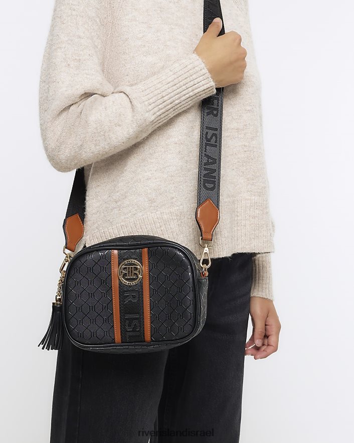 אביזרים River Island תיק וארנק מונוגרמי מונוגרמי שָׁחוֹר נשים BDZ4084162