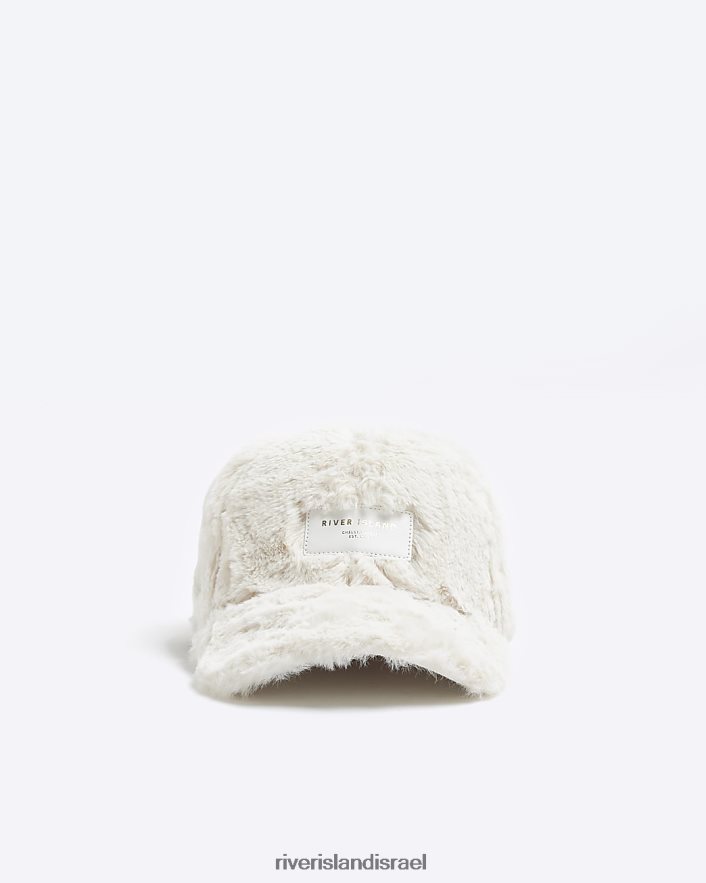 אביזרים River Island כובע פרווה קרם נשים BDZ4084169