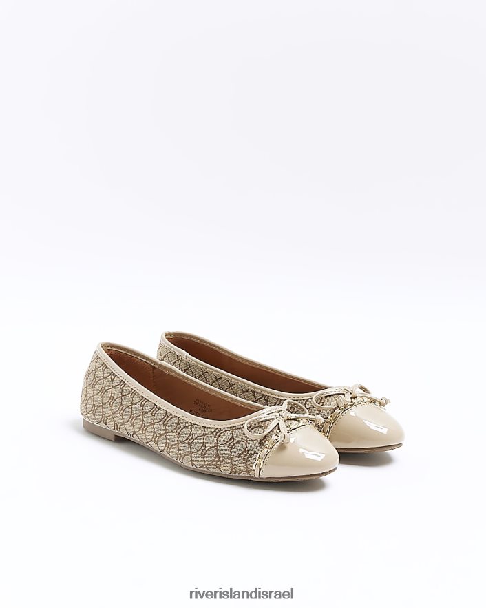 הַנעָלָה River Island נעלי בלט קשת בהתאמה רחבה חום נשים BDZ4084181