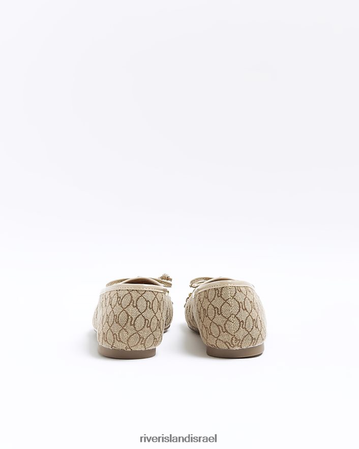 הַנעָלָה River Island נעלי בלט קשת בהתאמה רחבה חום נשים BDZ4084181