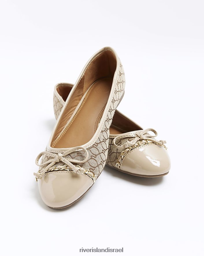הַנעָלָה River Island נעלי בלט קשת בהתאמה רחבה חום נשים BDZ4084181