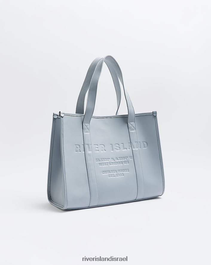 אביזרים River Island תיק מובלט מעור מלאכותי אפור נשים BDZ4084187