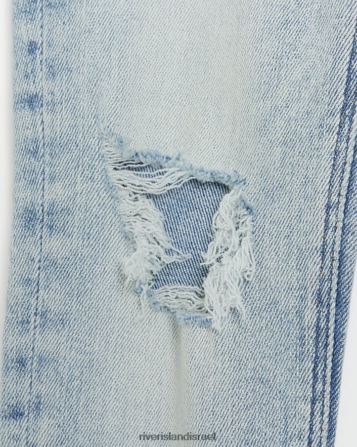 לבוש River Island ג'ינס קרעים בגזרה רזה בגזרה כְּחוֹל נשים BDZ4084199