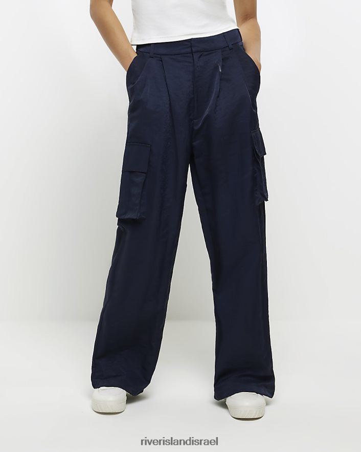 לבוש River Island מכנסי מטען מזדמנים חיל הים נשים BDZ4084200