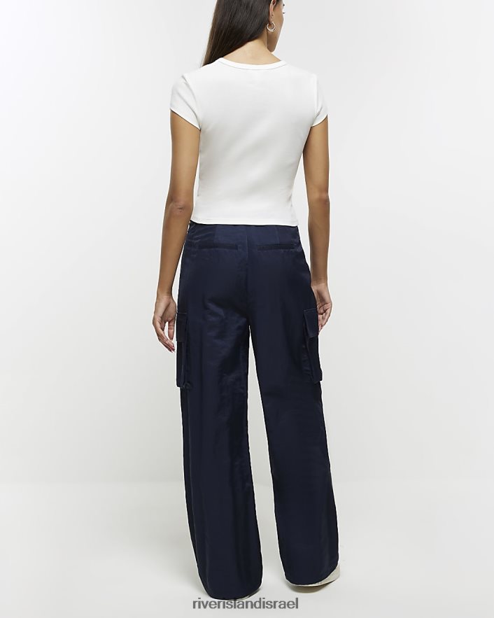 לבוש River Island מכנסי מטען מזדמנים חיל הים נשים BDZ4084200