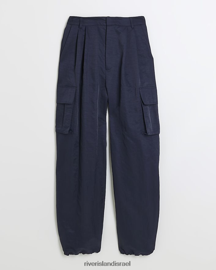 לבוש River Island מכנסי מטען מזדמנים חיל הים נשים BDZ4084200