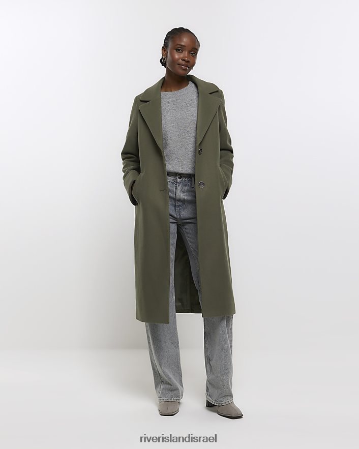 לבוש River Island מעיל ארוך שרוולים עם שרוולים חָקִי נשים BDZ4084225
