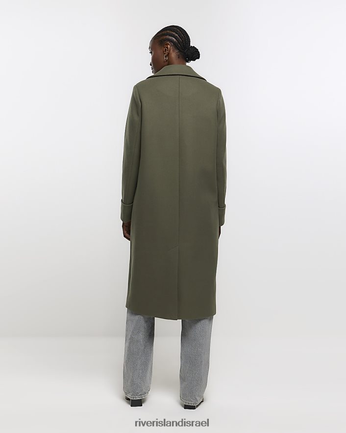 לבוש River Island מעיל ארוך שרוולים עם שרוולים חָקִי נשים BDZ4084225