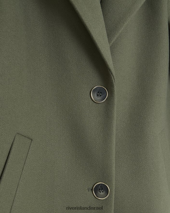 לבוש River Island מעיל ארוך שרוולים עם שרוולים חָקִי נשים BDZ4084225