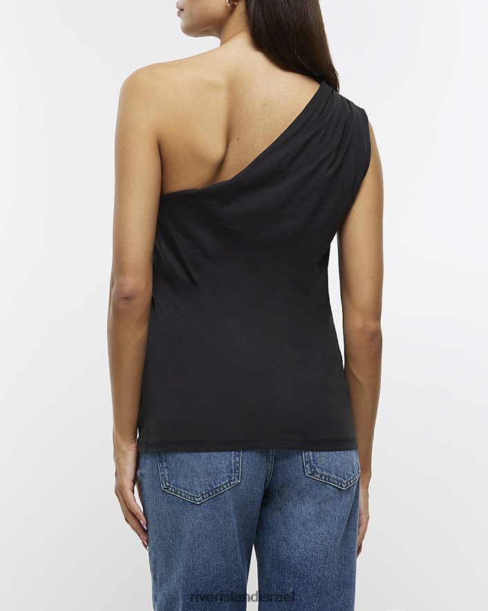 לבוש River Island חלק העליון של כתף אחת שָׁחוֹר נשים BDZ4084268