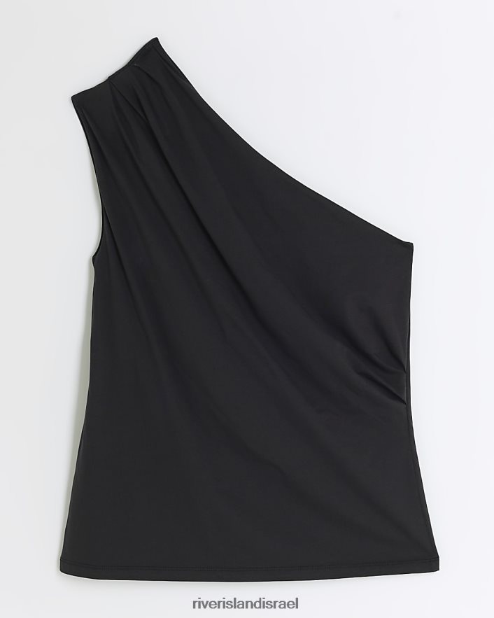 לבוש River Island חלק העליון של כתף אחת שָׁחוֹר נשים BDZ4084268