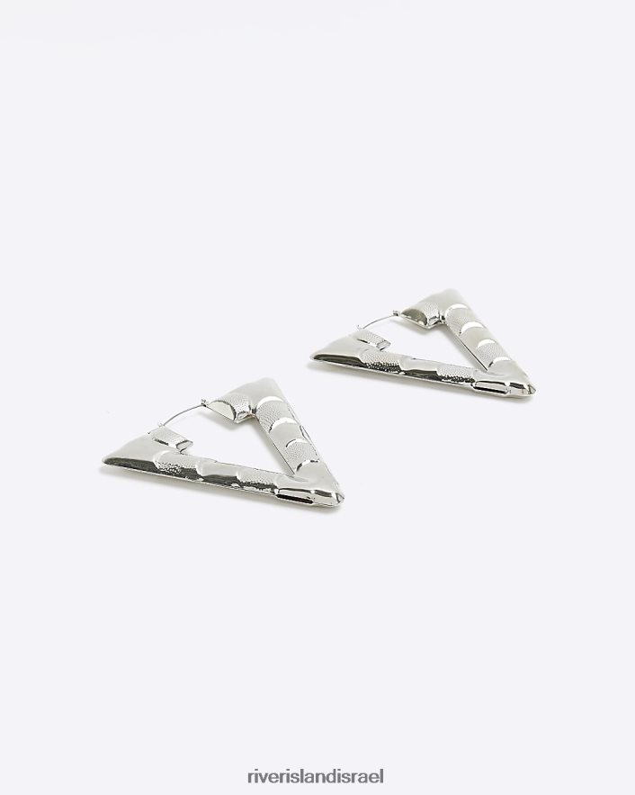 אביזרים River Island עגילי חישוק משולשים כסף נשים BDZ4084270