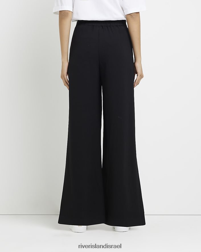 לבוש River Island מכנסיים רחבים שָׁחוֹר נשים BDZ408427