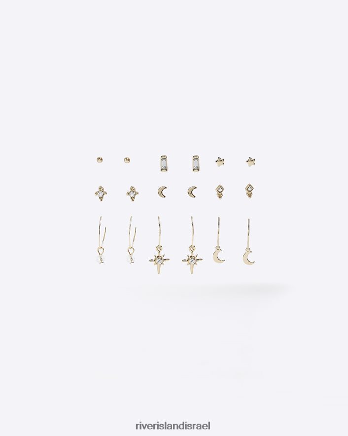 אביזרים River Island עגילי כוכב וירח במארז זהב נשים BDZ4084289