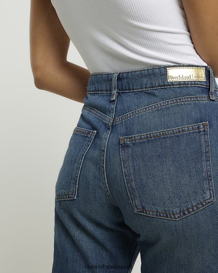 לבוש River Island ג'ינס בגזרת אתחול בגזרה דקיקה כְּחוֹל נשים BDZ4084296