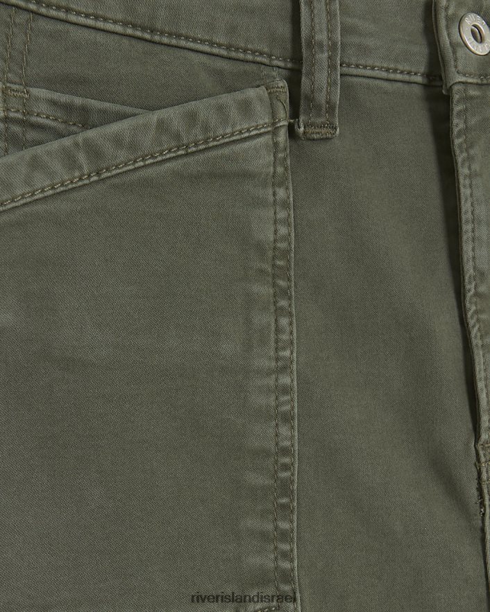 לבוש River Island אניג'ינג סקיני מטען בגזרה גבוהה חָקִי נשים BDZ4084304