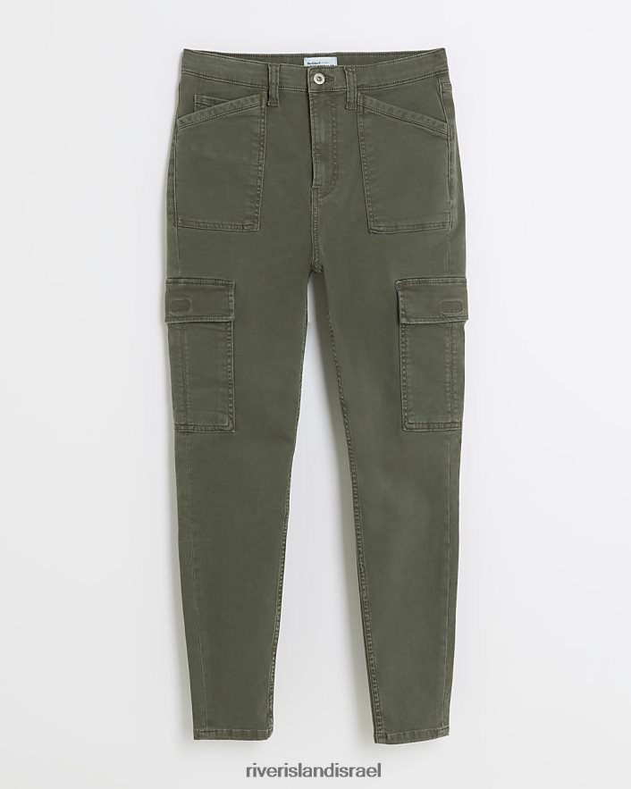 לבוש River Island אניג'ינג סקיני מטען בגזרה גבוהה חָקִי נשים BDZ4084304