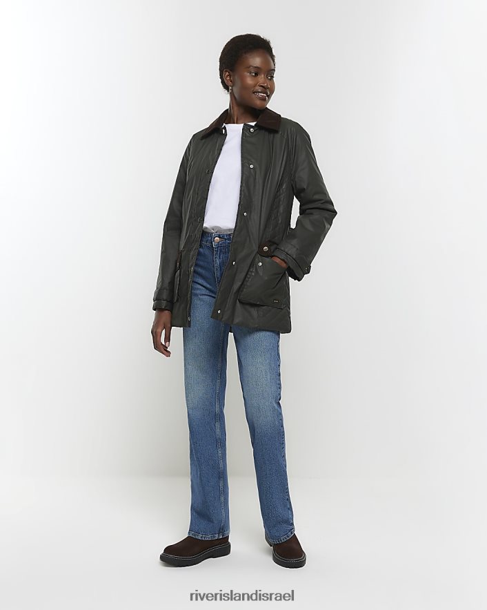 לבוש River Island מעיל מורשת שעווה חגורה חָקִי נשים BDZ4084308