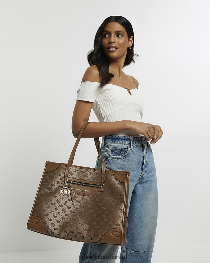 אביזרים River Island חבילת קניות ומארזים מסוג ז'קארד בז' נשים BDZ4084337