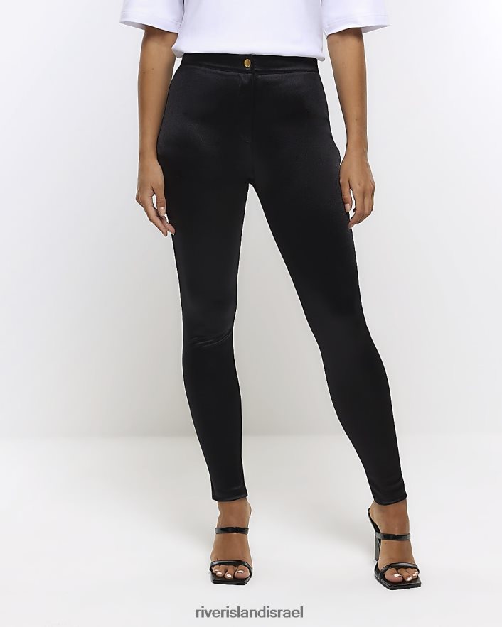 לבוש River Island מכנסי דיסקו סקיני שָׁחוֹר נשים BDZ4084371