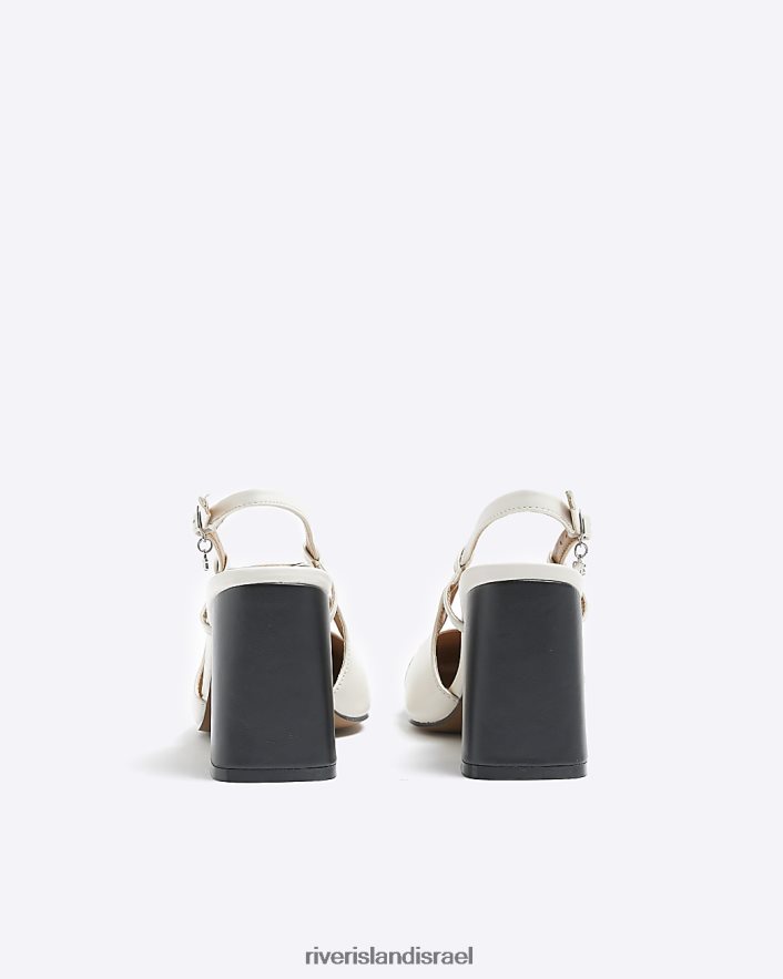 הַנעָלָה River Island נעלי בית עם כובע אצבעות לבן נשים BDZ4084373