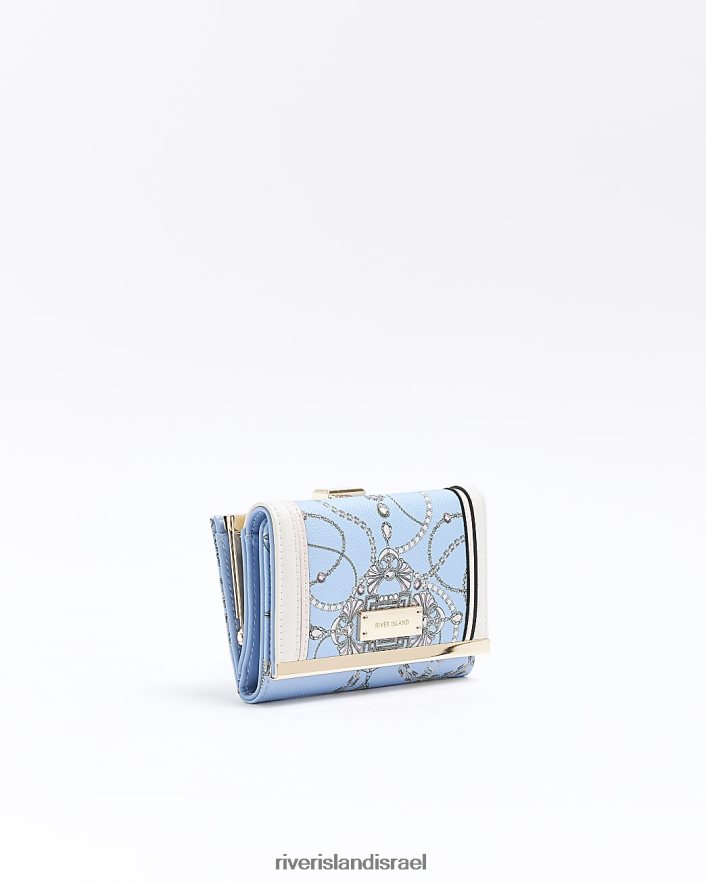 אביזרים River Island ארנק קליפ העליון בהדפס צעיף כְּחוֹל נשים BDZ4084449