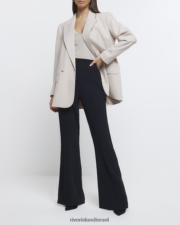 לבוש River Island מכנסיים מתרחבים שָׁחוֹר נשים BDZ4084452