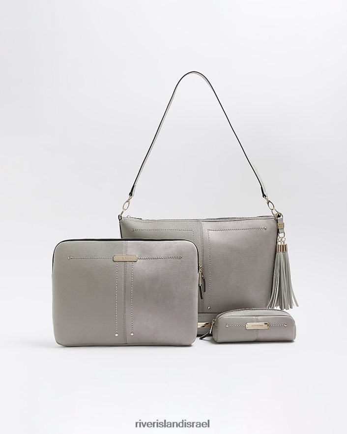 אביזרים River Island צרור תיק כתף אפור נשים BDZ4084460