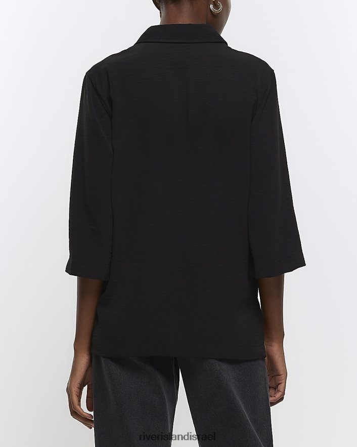 לבוש River Island חולצת שימוש שָׁחוֹר נשים BDZ4084482